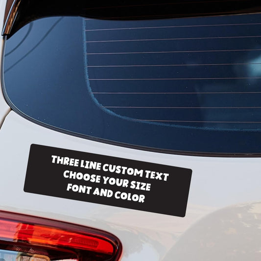 Magnet Me Up Line Custom Text Customizable Magnet Decal, Design Your Own Personalized Car Magnet