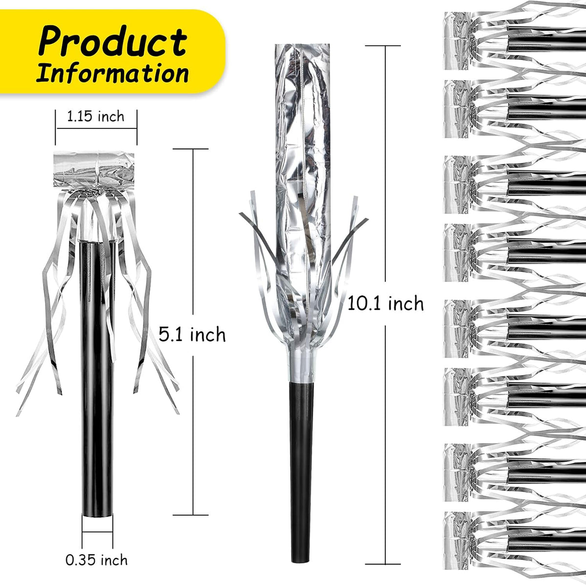 Skylety 18 Pcs Party Blower Noisemakers Party Squawkers Blowouts Whistles Fringed Noise Maker