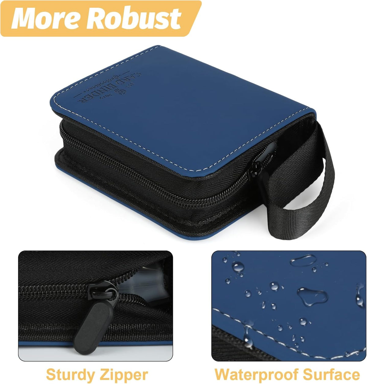 Trading Card Binder, Card Collection Binder Album Folder with 80 Side Loading Pockets, 1 Pocket