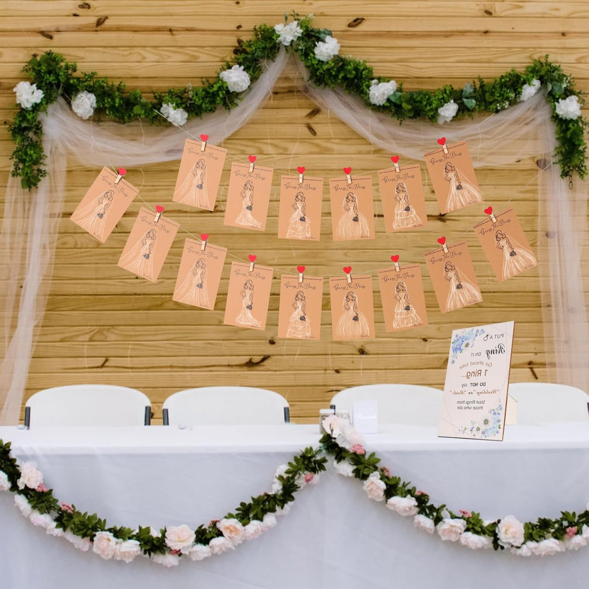 30 Set Bridal Shower Games for guests, Guess the Dress and Ring Wedding Shower Games for Guests