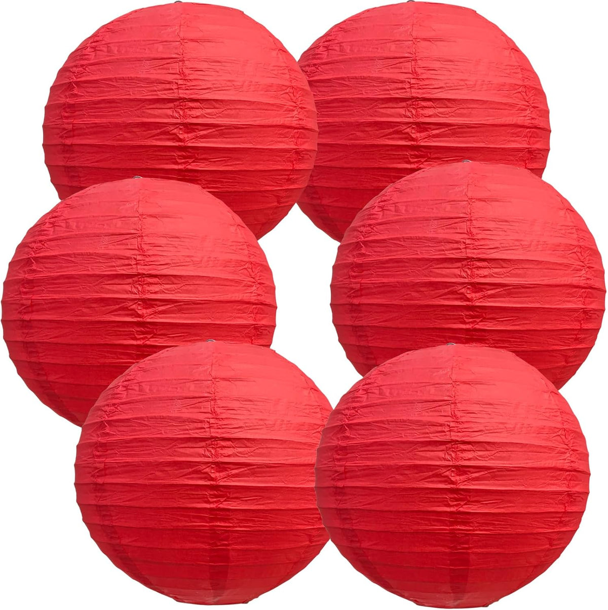 BEISHIDA 6-Inch Red Round Paper Lanterns Decorative Hanging Asia Chinese Japanese Paper Lanterns