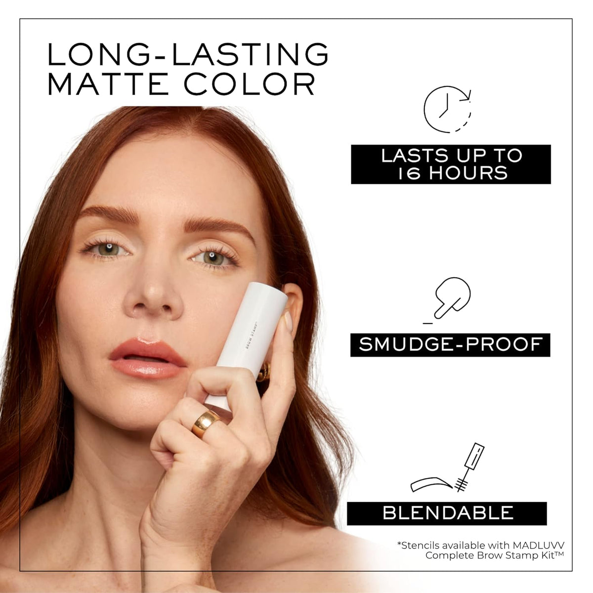 MADLUVV Brow Stamp Refill* - Color Stamp for Brows & Root Touch Up for Women & Men, Instantly