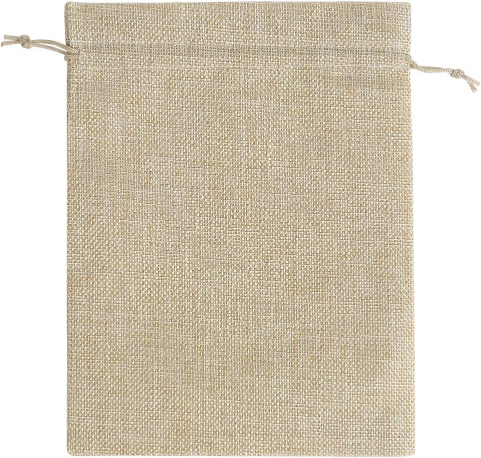 Lucky Monet 25/50/100PCS Burlap Gift Bags Wedding Hessian Jute Bags Linen Jewelry Pouches with