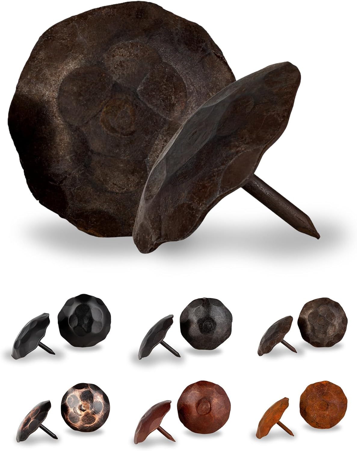 50 Pack 1.5" Round Head Iron Clavos Decorative Nails – Unfinished – Handmade Rustic Round Fasteners
