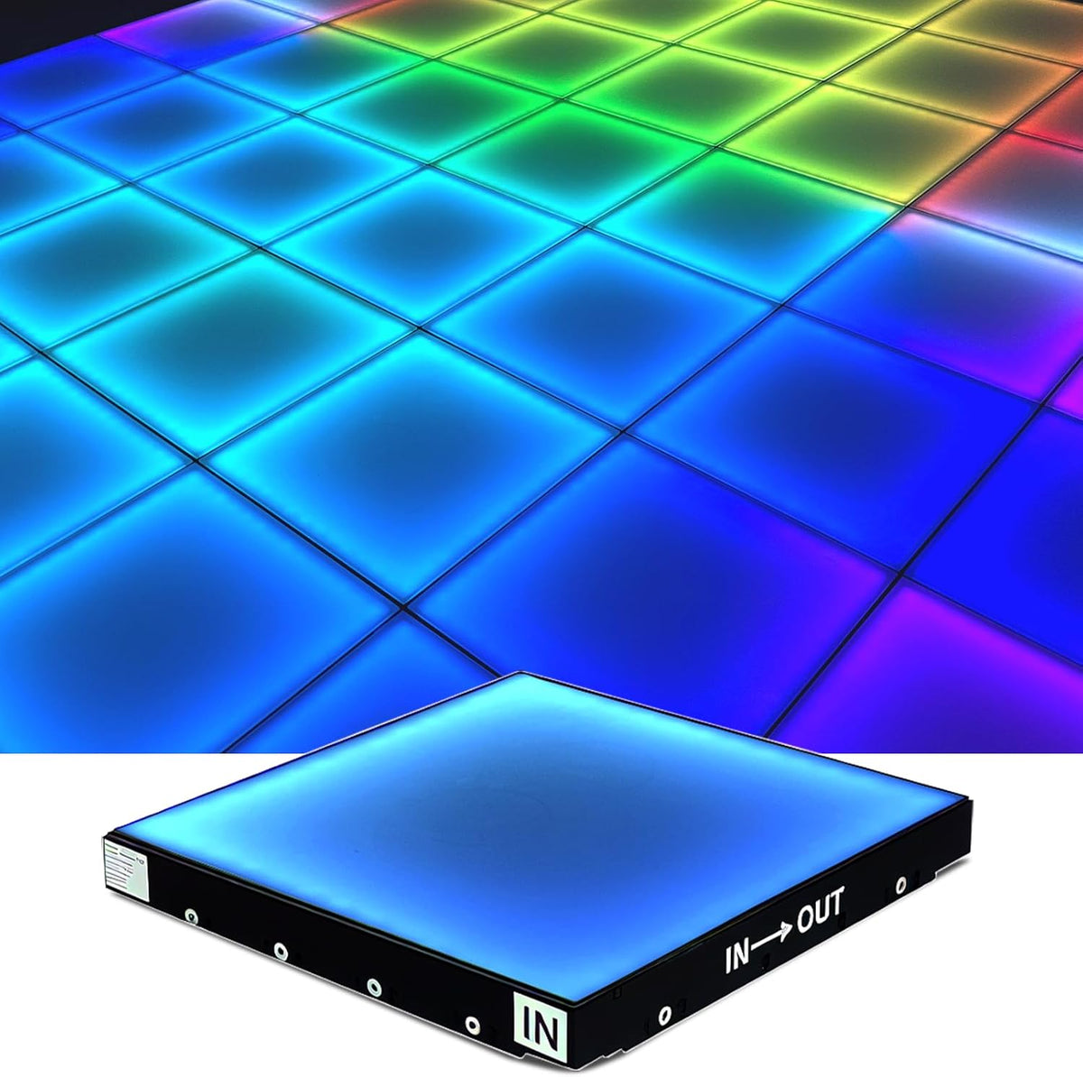 Dance Floor Stage Lights Tempered Glass Infinity Mirror Panel 3D Effect Led Dance Floor for Wedding
