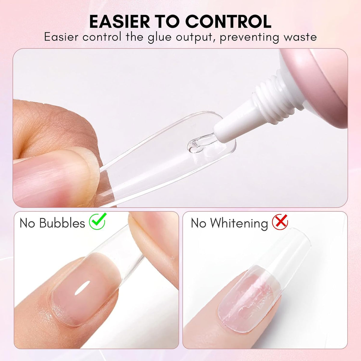 Makartt Gel Nail Glue: Solid Nail Glue for Press On Nails, 15ML 3D Gel UV Lamp Needed