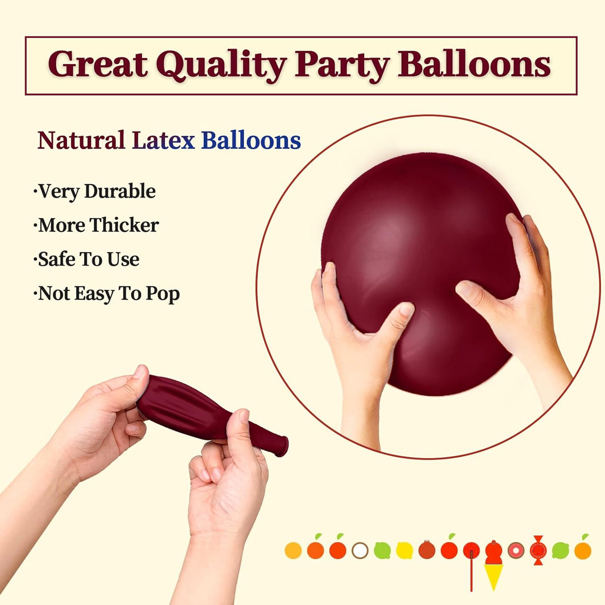 110pcs Burgundy Red Balloon 12 Inch, Burgundy Red Latex Balloons for Birthday Party Baby Shower