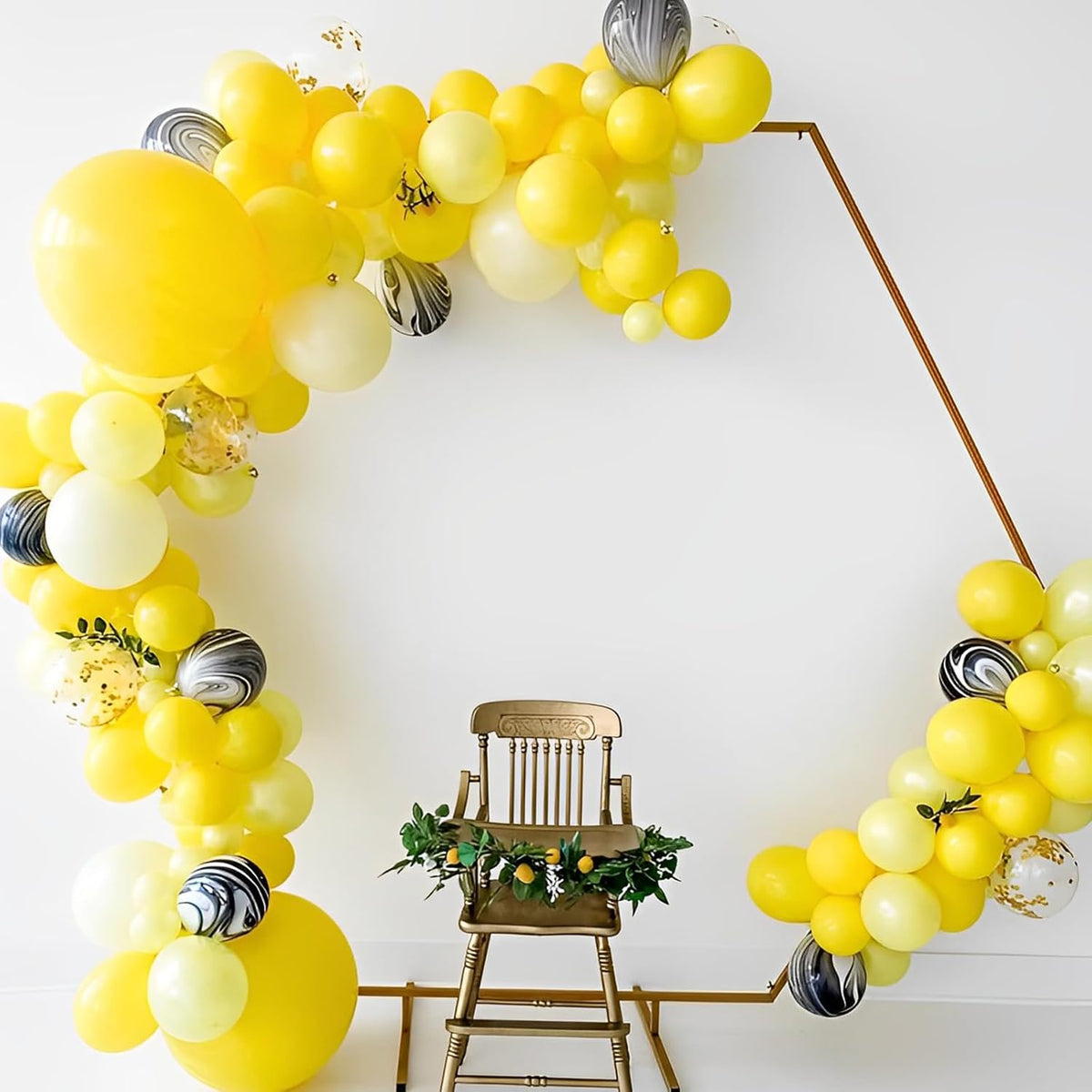 90pack Yellow Balloons Different Size 18/12/10/5 Inch Yellow Balloon Garland Arch Kit for