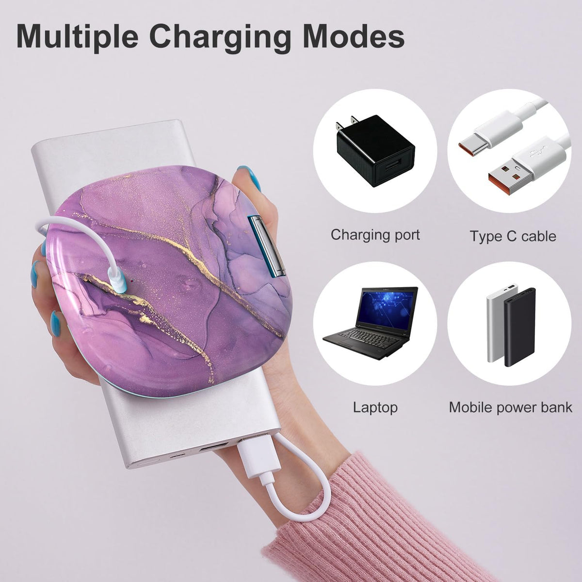 Mocado Compact LED Travel Makeup Mirror - 4 Inches 1X/10X Magnification Travel Mirror with Light