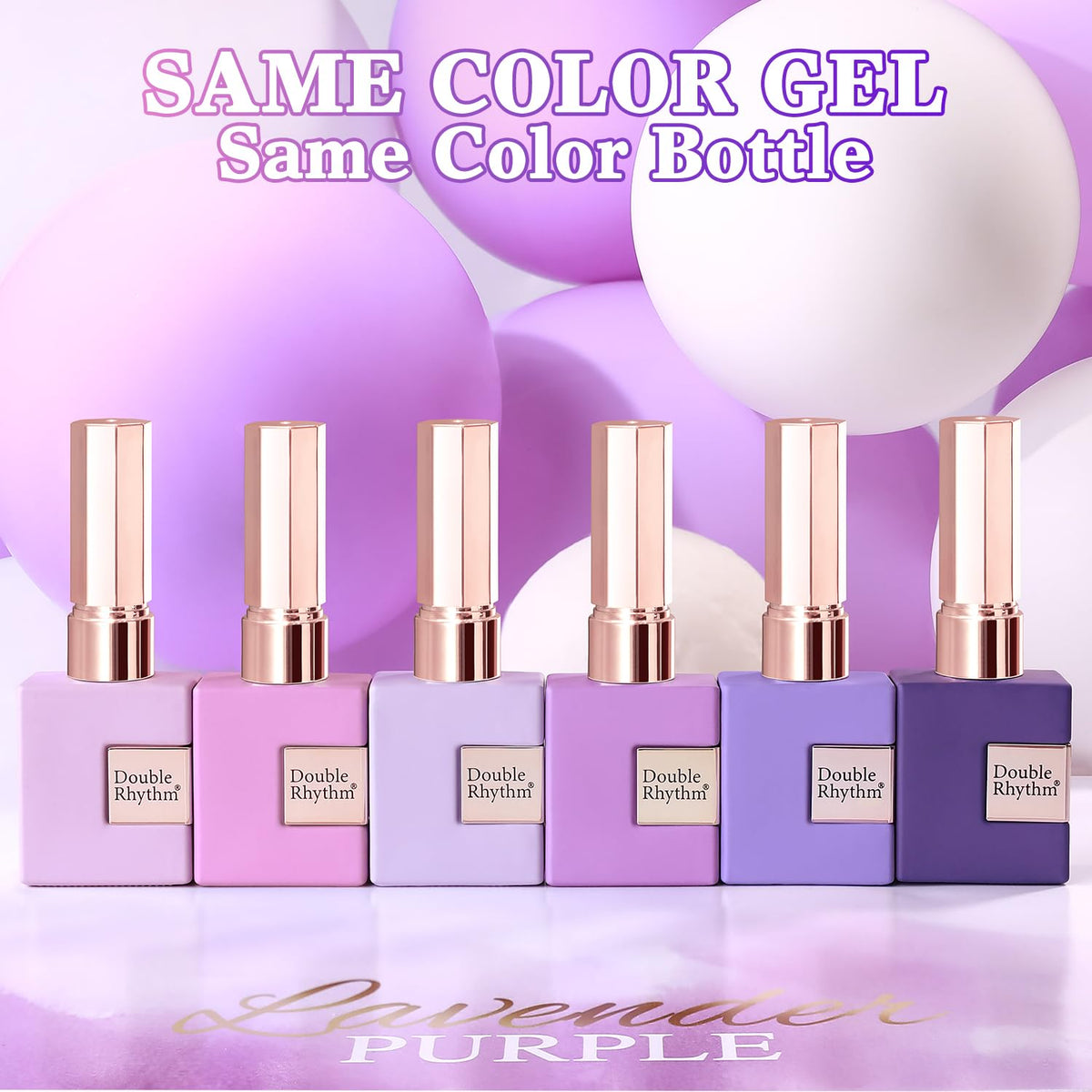 Double Rhythm 6 Pcs 15 ML Gel Polish Set Same Color Same Bottle Soak Off Gel Polish Kit Nail Art