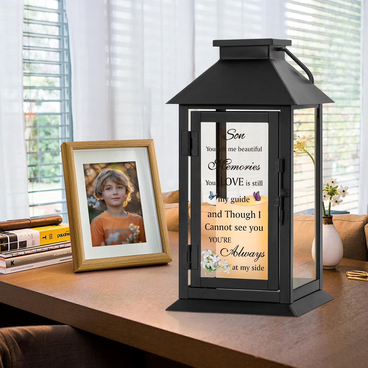 Memorial Gifts Memorial Lantern for Loss of Son in Memory of Son Bereavement Gifts Loss of Son