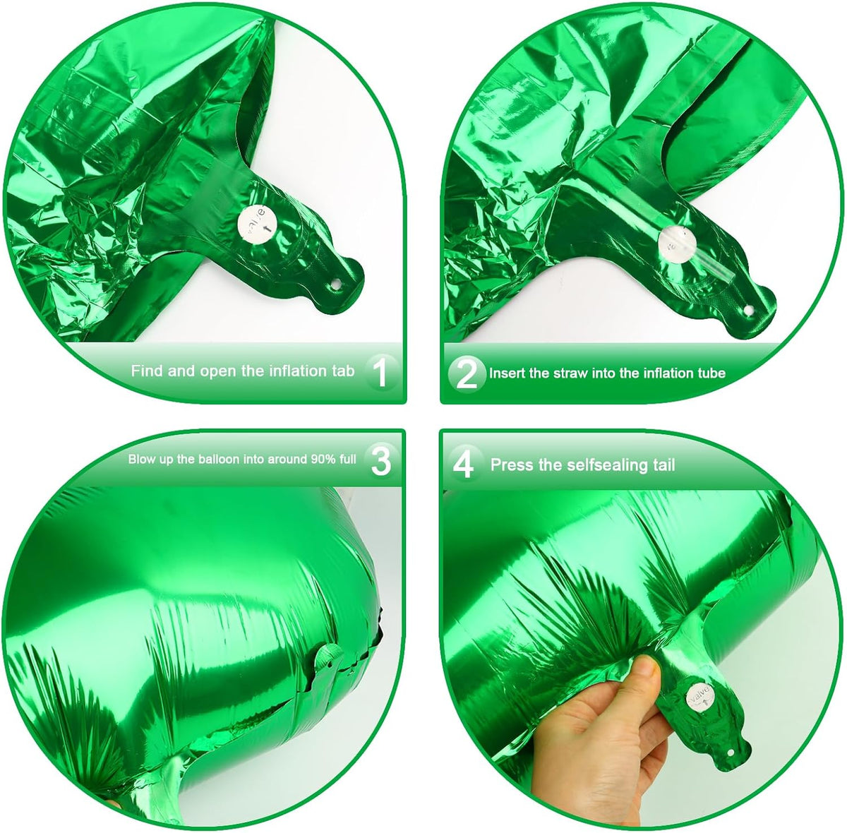 Green Number 1 Balloon 40 inch, Number 1 Birthday Balloon for Boy Girl, Green Foil One Balloon for