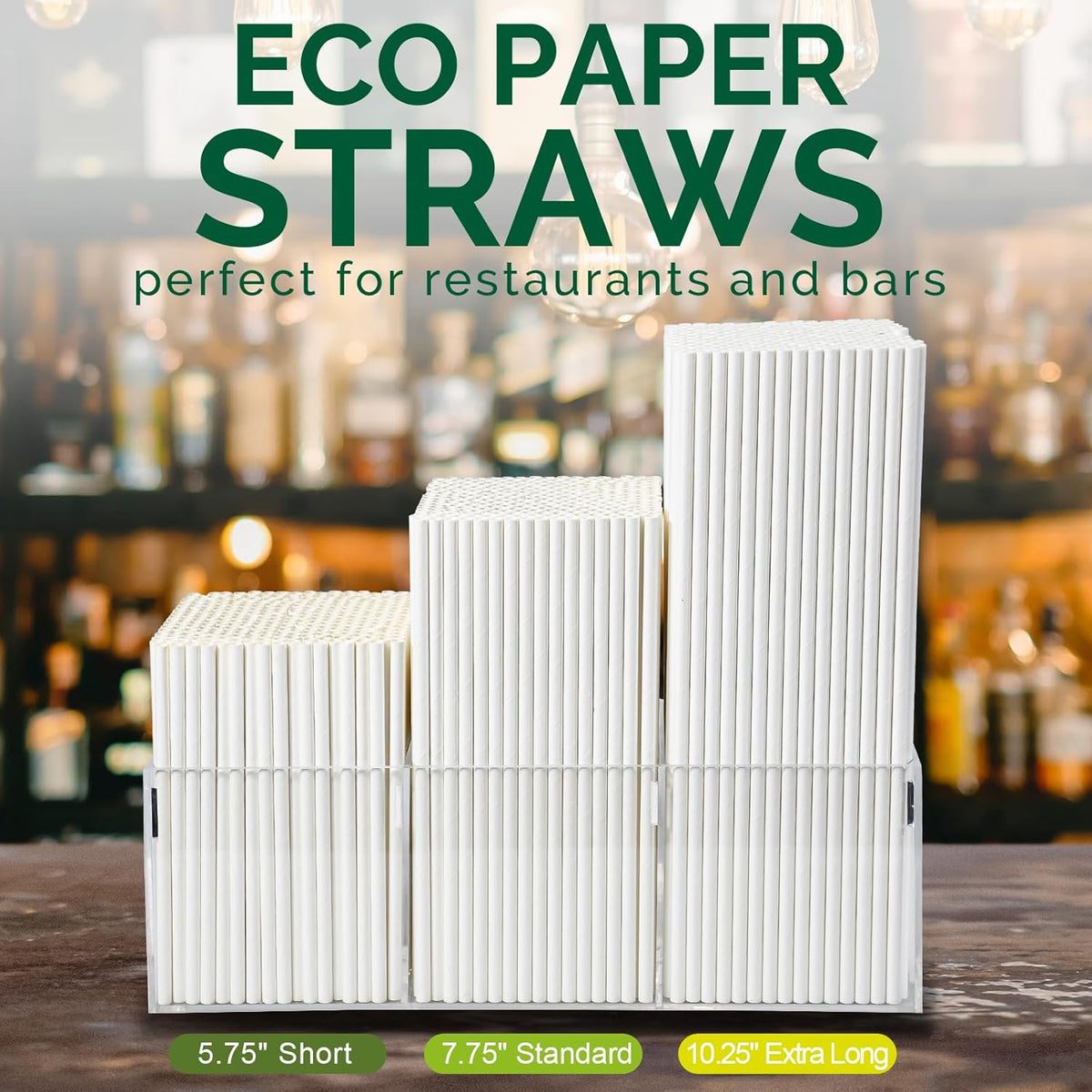 [500 Bulk] 5.75 inch White Small Paper Straws for Kids, Milk Cartons, Cocktail, Coffee, Short