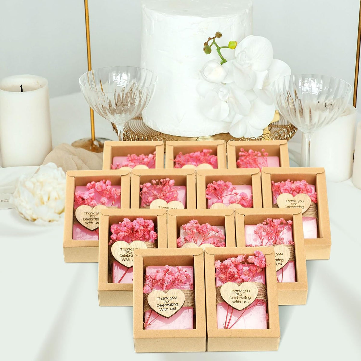 Demissle 30 Pcs Mini Scented Soap Wedding Party Favors Gifts Baby Shower Bridal Shower Handmade