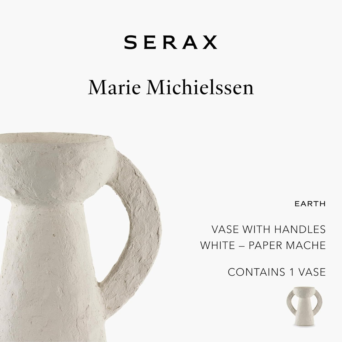 Serax Decorative Vase with Handles | Earth interior accessories by Marie Michielssen | White Paper