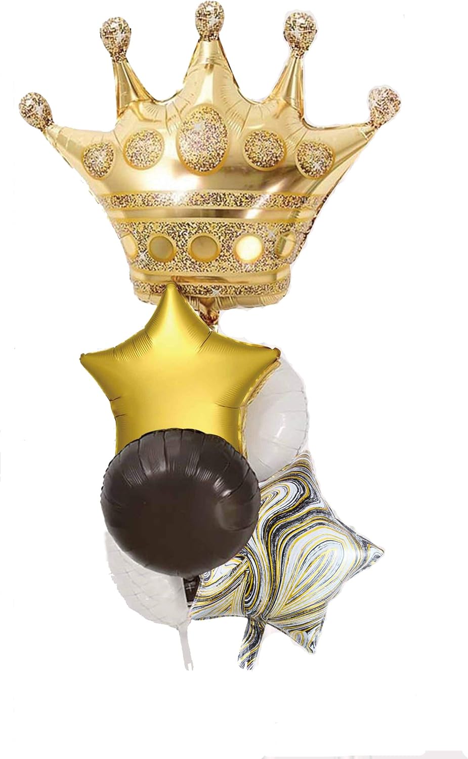 Black And Gold Large Crown Balloons Foil Helium Mylar Balloons Set For Baby Shower Birthday