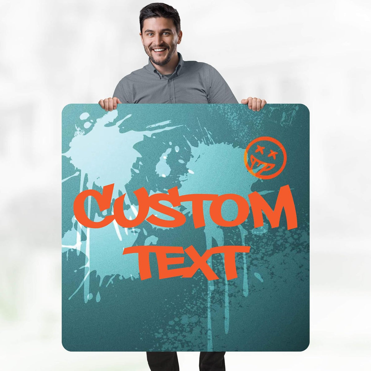 Custom Sign, Custom Street Sign, 11 Font Colors, 13 Font Styles, 4 Hole Options, 22 Sizes, 36x36