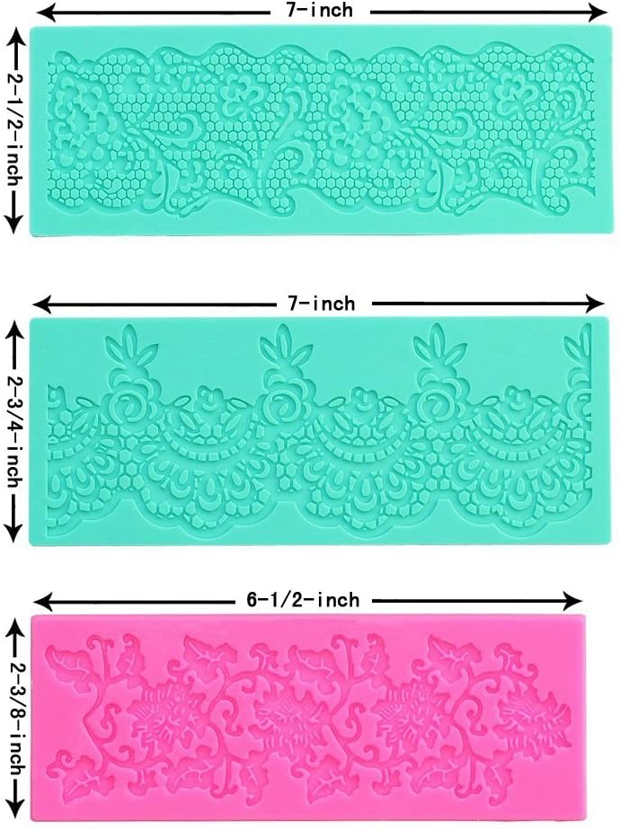Embossing Lace Fondant Moulds, Multi Circle Flowers Lace Mat Wedding Cake Decoration Tool, Rattan
