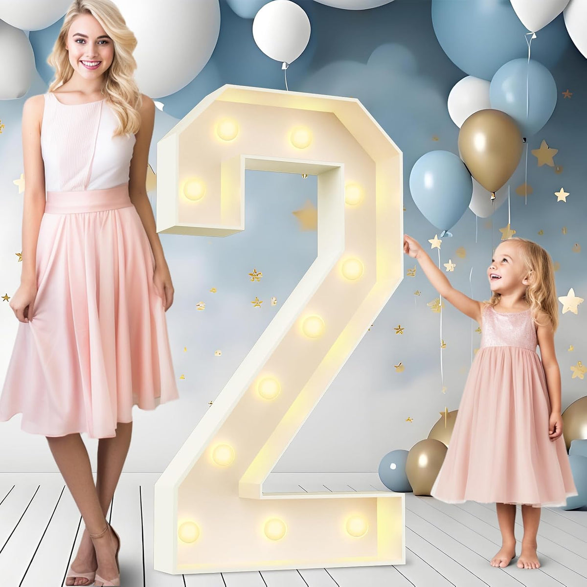Ledido 4FT Marquee Light Up Numbers Large Light Up Letters for Party Decoration, Marquee Numbers