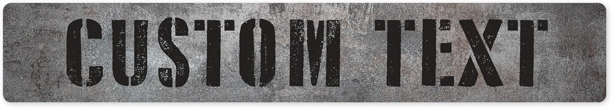 Custom Sign, Custom Street Sign, 11 Font Colors, 13 Font Styles, 4 Hole Options, 22 Sizes, 6x36