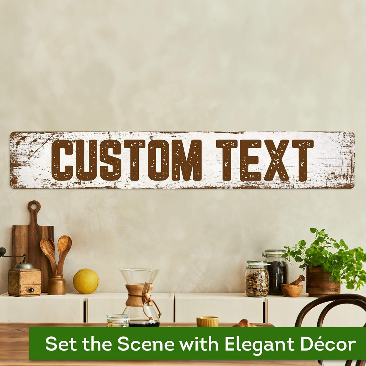 Custom Sign, Custom Street Sign, 11 Font Colors, 13 Font Styles, 4 Hole Options, 22 Sizes, 6x36
