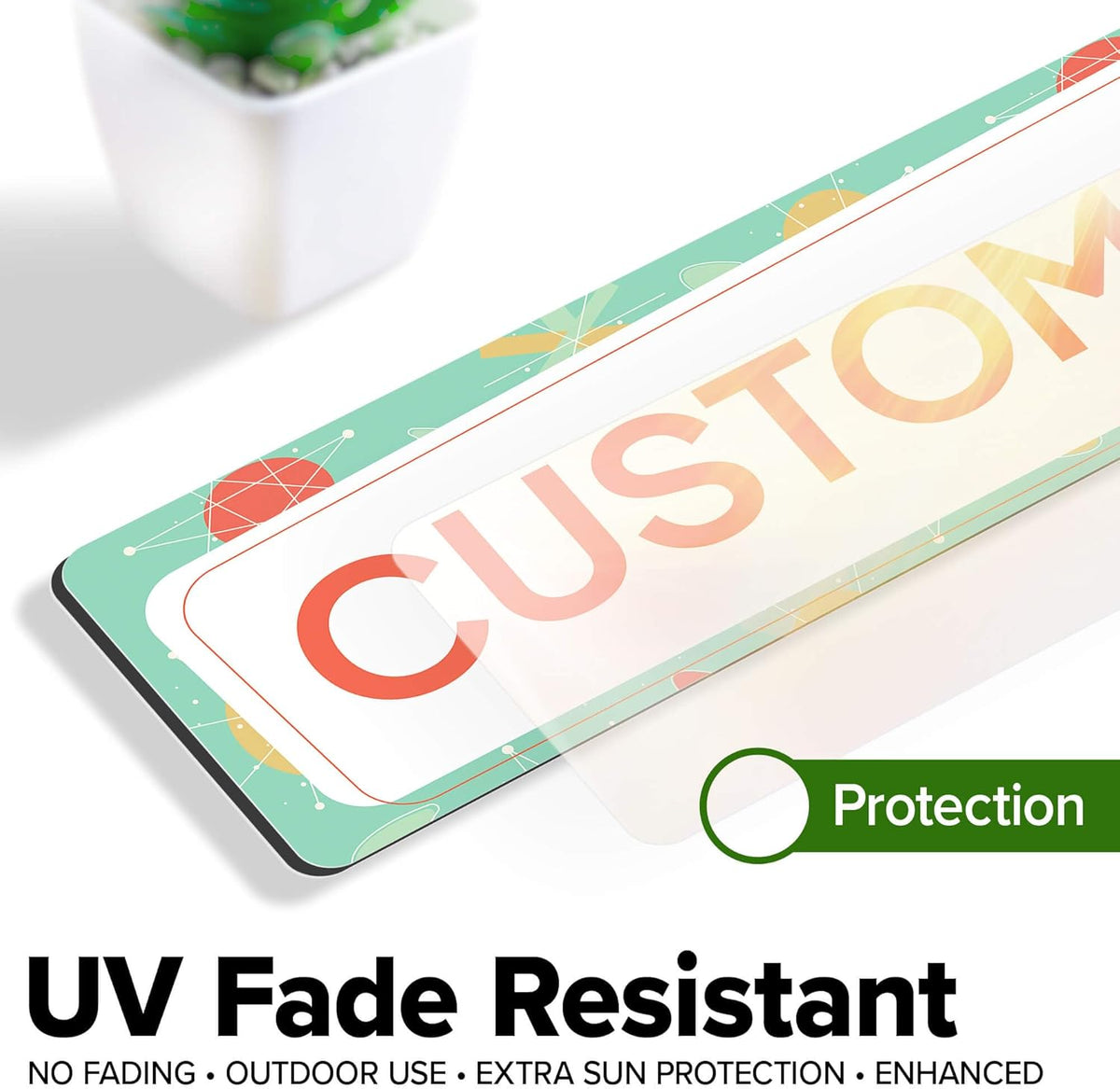 Custom Sign, Custom Street Sign, 11 Font Colors, 13 Font Styles, 4 Hole Options, 22 Sizes, 3x12