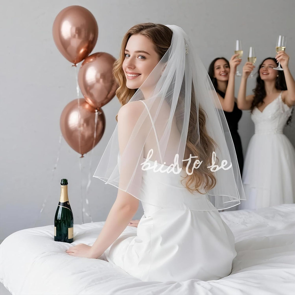 Prometheism Bride to Be Veil Hair Accessories for Bachelorette Party, Bride To Be Headband