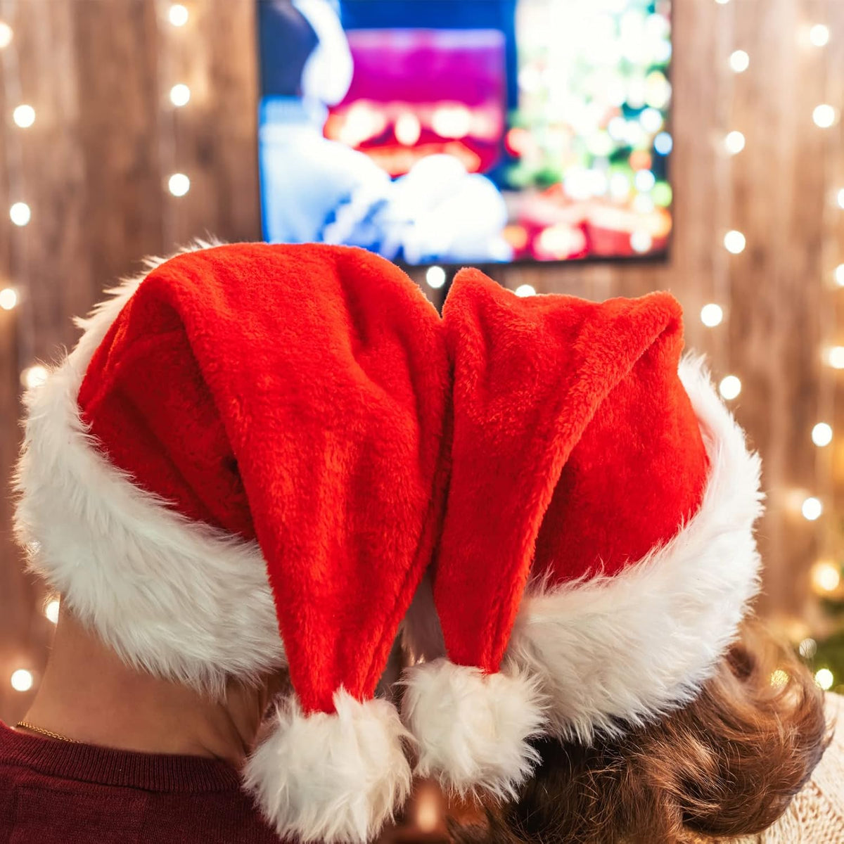 Berenlu Christmas Hat, Santa Hat, Xmas Holiday Hat for Adults, Touch Soft and Comfortable Velvet