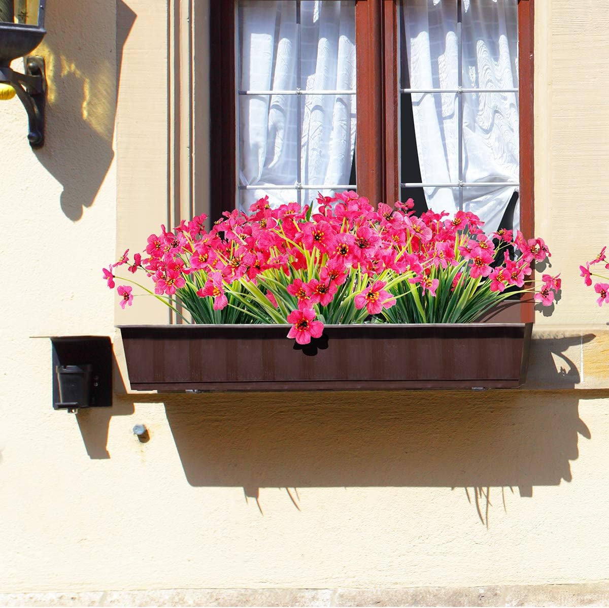 20 Bundles Artificial Flowers Outdoor UV Resistant Fake Flowers No Fade Faux Plastic Plants Garden