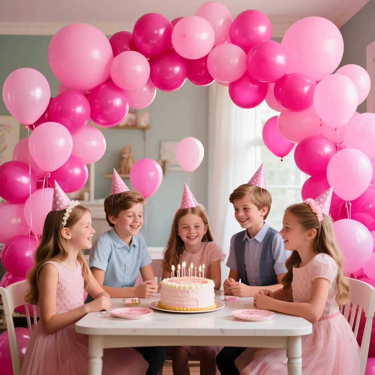 KAWKALSH Hot Pink Balloon 12 Inch, 110pcs Latex Party Balloons Helium Bright Color for Birthday