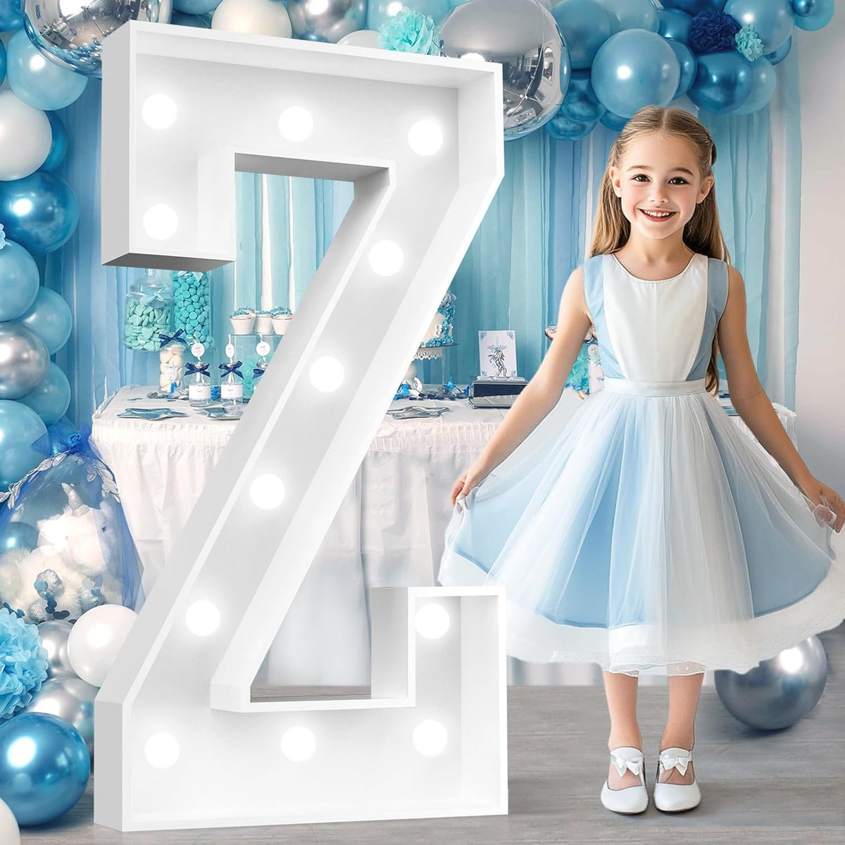 Ledido 4FT Marquee Light Up Letters, Cool White Light Up Letters Large Marquee Letter for Party