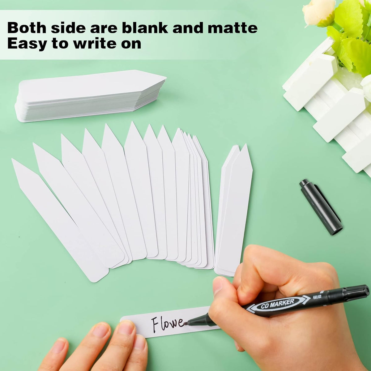Plant Labels 4 Inch 300Pcs Plastic Plant Name Tags for Seedlings Garden Labels Markers Nursery