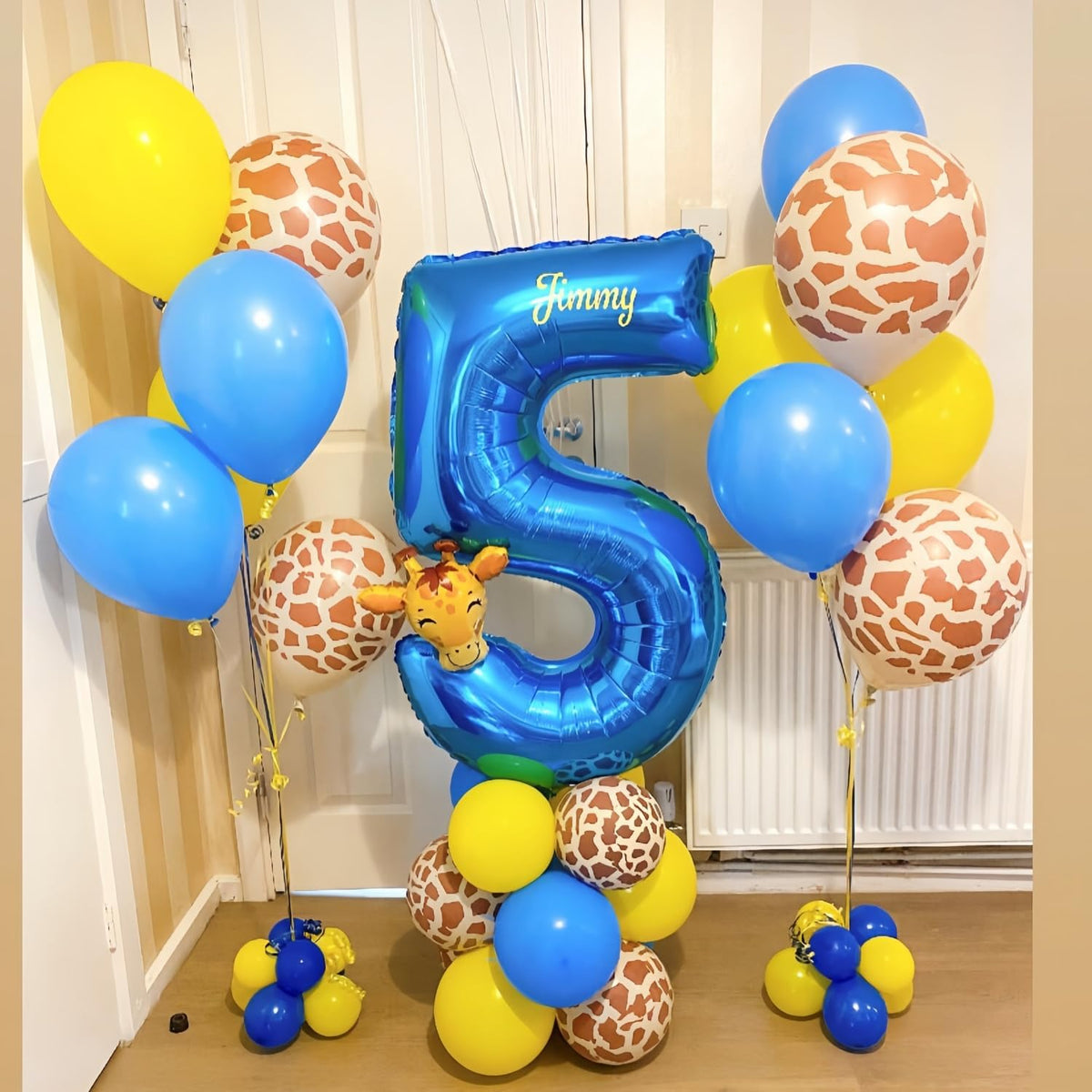 Blue 8 Balloon Number,40 Inch Number 8 Balloon Big Blue 8 Foil Mylar Helium Balloon for Birthday
