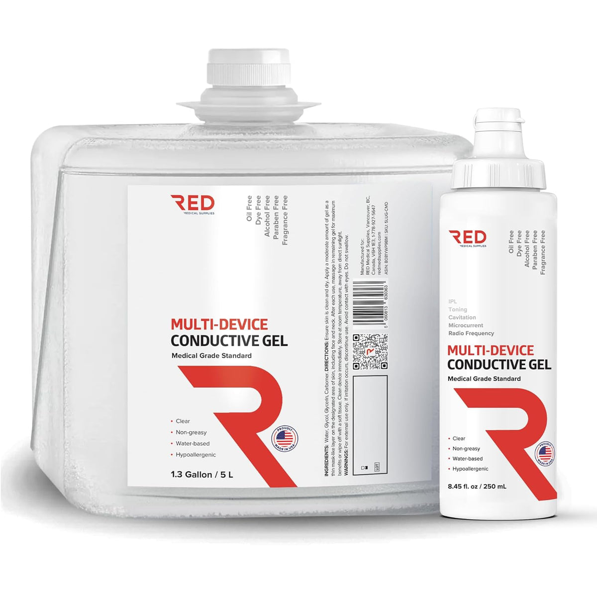 Professional-Grade Ultrasound Gel | Multi-Device Compatible Conductive Gel for Beauty & Skincare