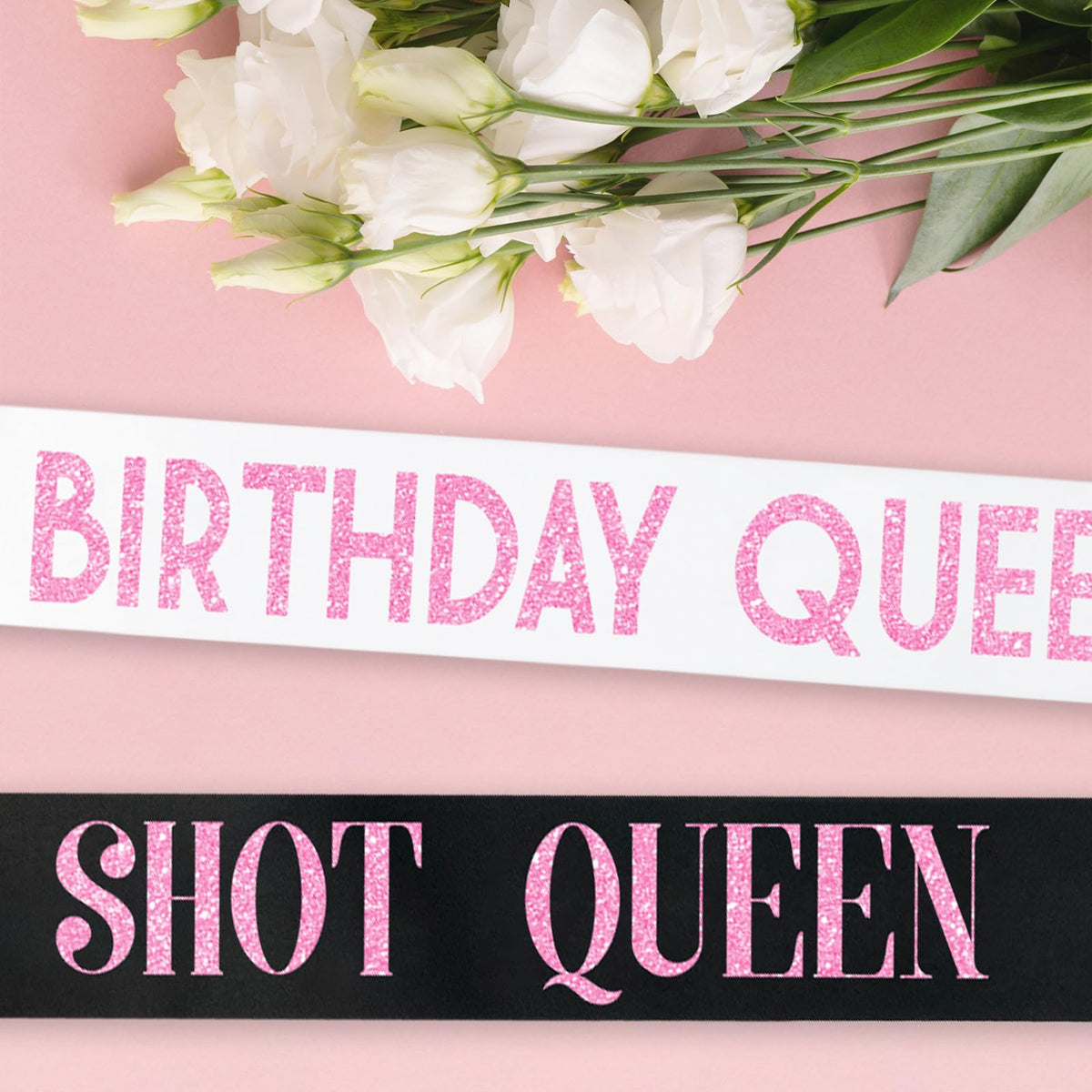 10 Pcs Birthday Queen Sashes for Women, Funny Happy Birthday Squad Sash for Girls Sweet 16,18th