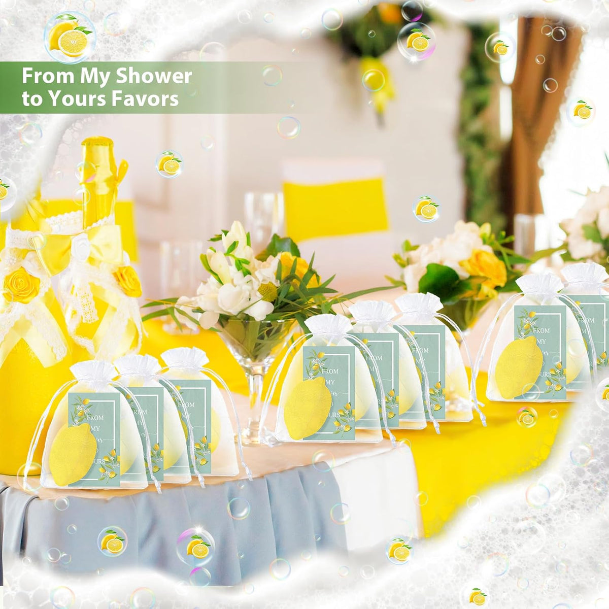 Lounsweer Set of 20 Wedding Lemon Soap Favors Mini Bridal Shower Favors Natural Lemon Shaped Soap