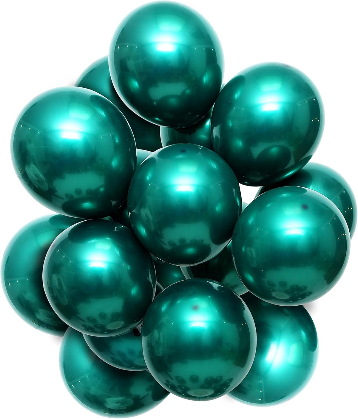 Emerald green balloons 50 pcs metallic green 12 inch chrome green balloons Double layer green