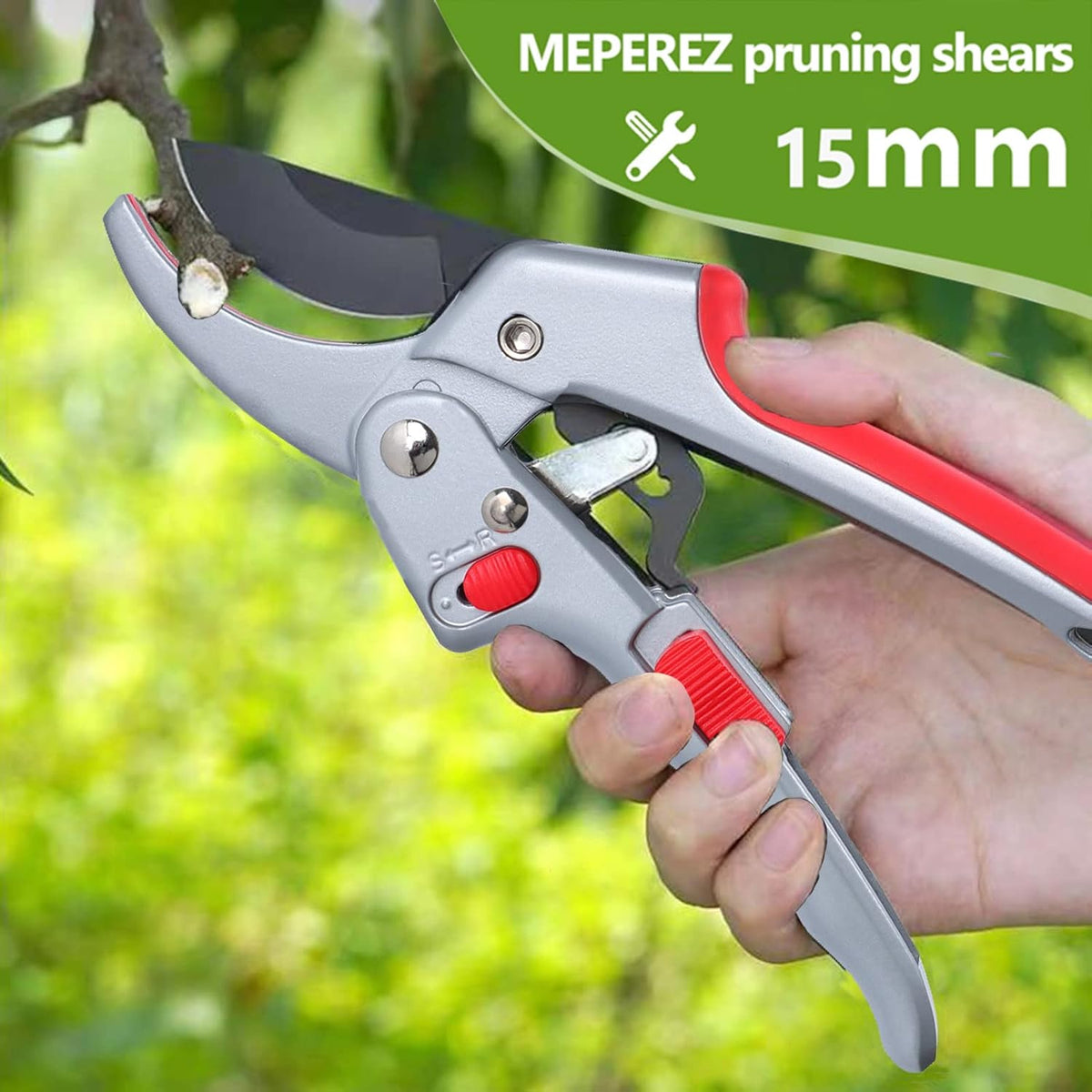 Garden clippers, premium Germany pruners, Work 3 times easier, professional ratchet pruning shears