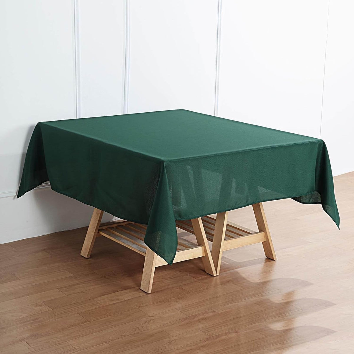 Efavormart 70" Square Linens Hunter Emerald Green Wholesale Linens Polyester Square Linen