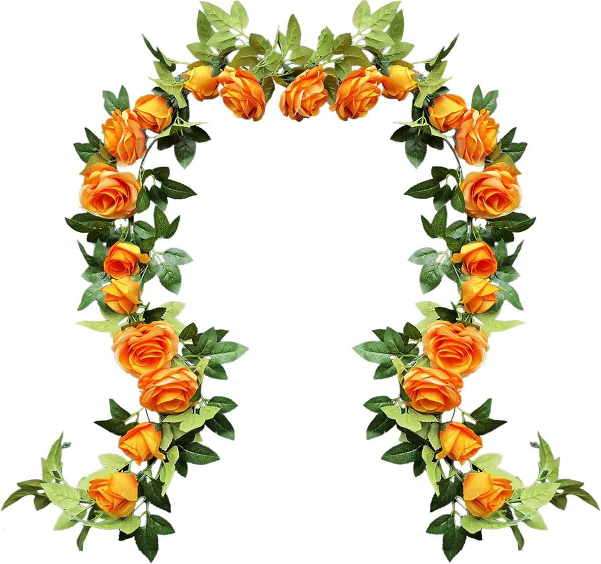UKELER 2 Pack Artificial Flower Garland Rose Floral Vines Artificial Flowers Hanging Rose Flower