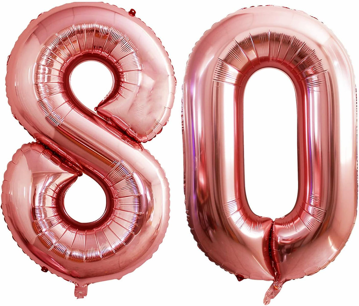 GOER Number 80 Balloons for 80th Birthday Party Decorations,42 Inch Jumbo Foil Helium Balloons for