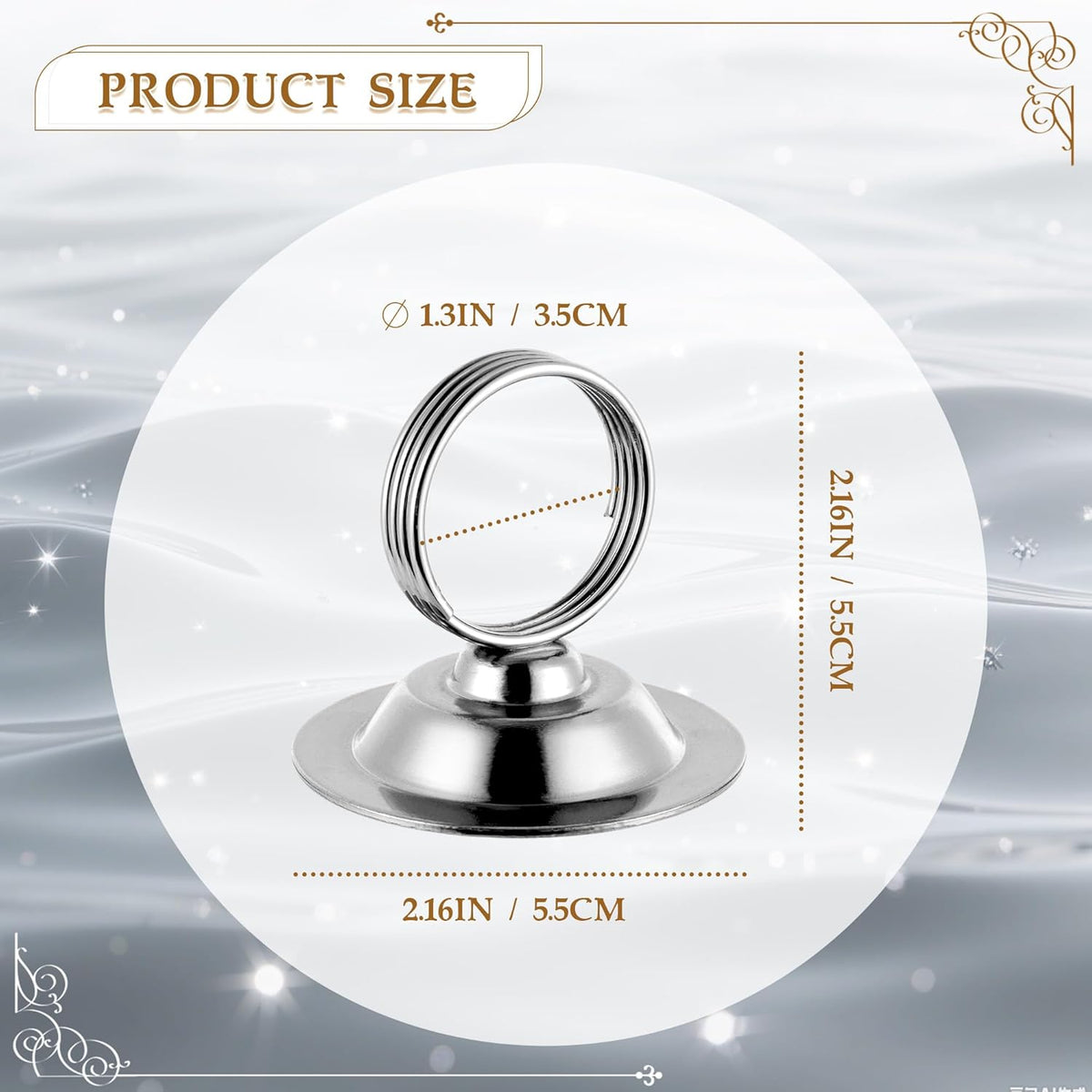 Urban Deco 16 PK Table Card Holder Place Card Holders Steel Card Holders for Photos, Food Signs