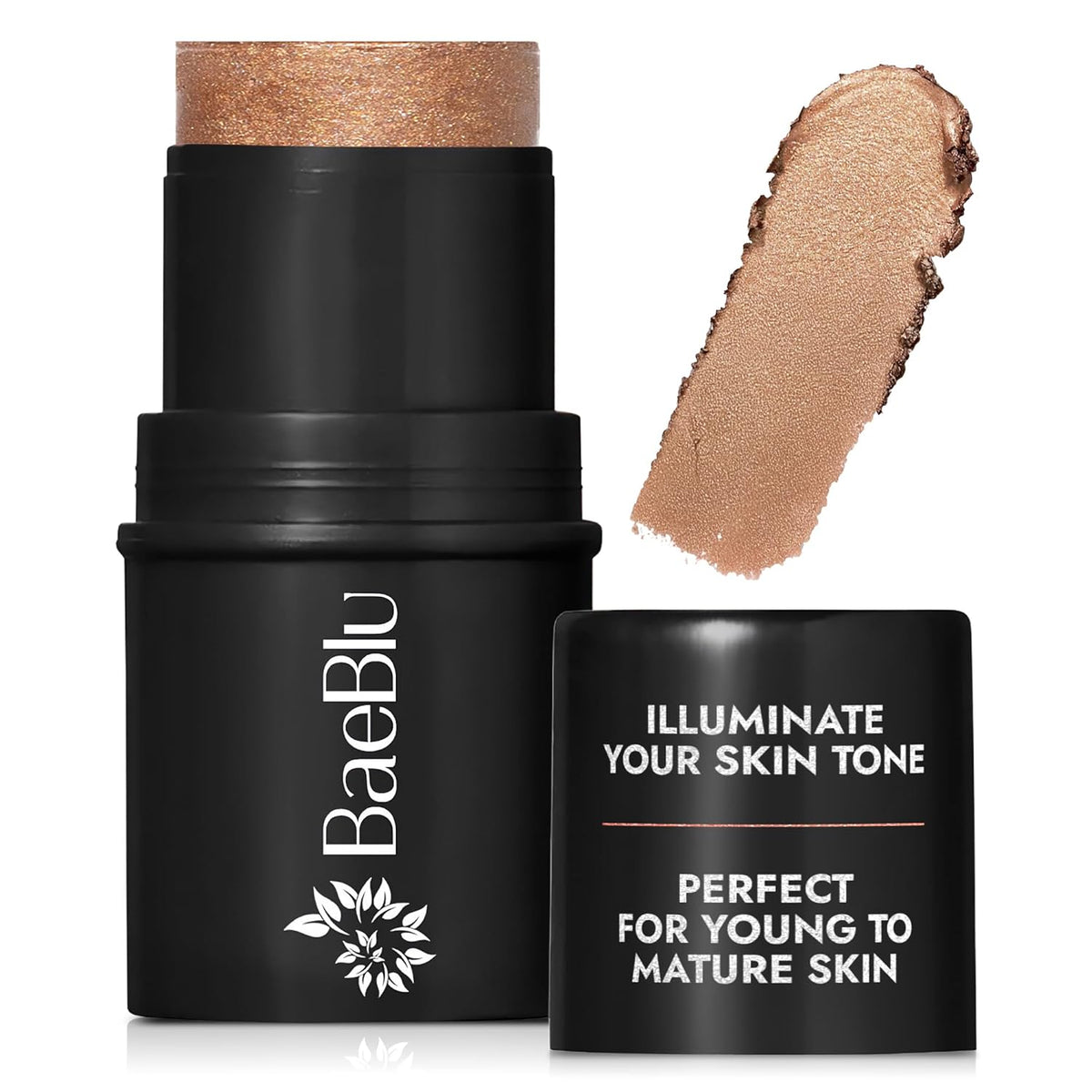 Organic Blush Tube, Amaretto - 100% Natural Vegan Cream Blush Sticks, Multi-Use Bronzer, &