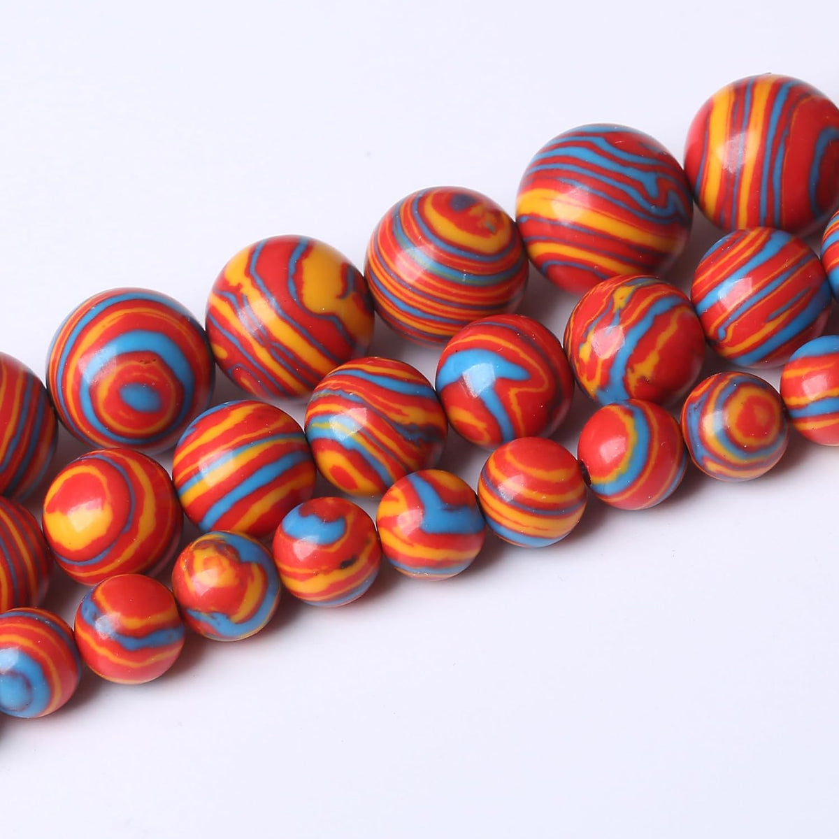 Red Yellow Blue Peacock Turquoise Stone Beads Gemstone Round Crystal Energy Jade Beads Stone Beads