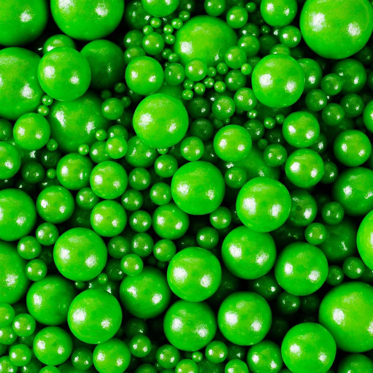 Kasvan Halloween Green Pearl Sugar Sprinkles - Edible Candy Pearls 130g/4.58 Oz, Mix Size, Baking
