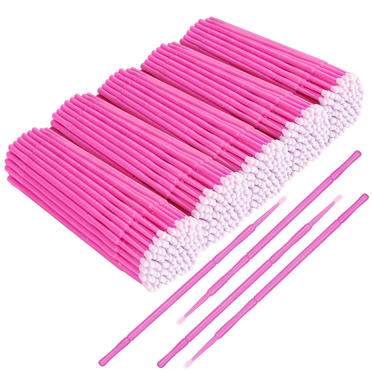 500 PCS Disposable Micro Applicator Brush, Gelme Nutri Micro swabs,Head Bendable Ultrafine Eyelash