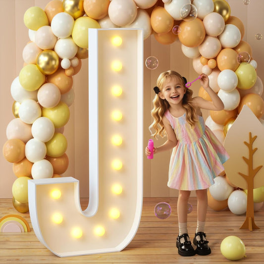 imprsv Marquee Light Up Letters, 4FT Mosaic Letters with Light for Baby Shower Graduation Party