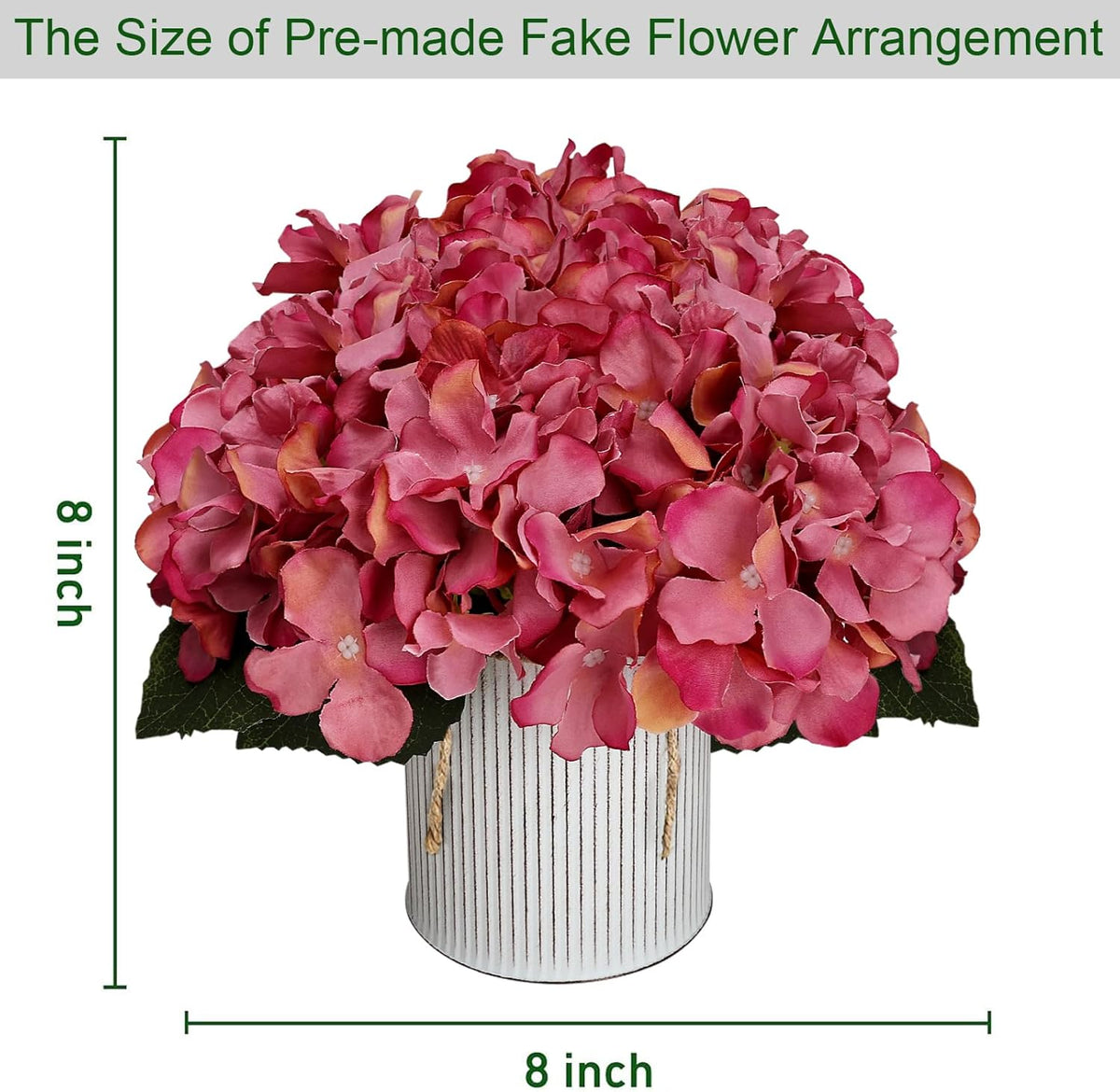 Flower Table Centerpieces - Set of 6 Floral Arrangement Artificial Wedding Hydrangeas Floral