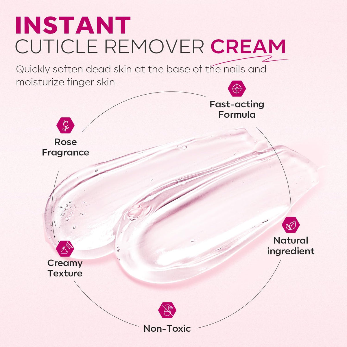 Modelones Cuticle Remover Kit - Cuticle Remover Cream & Cuticle Oil, Cuticle Care Kit w/Cuticle