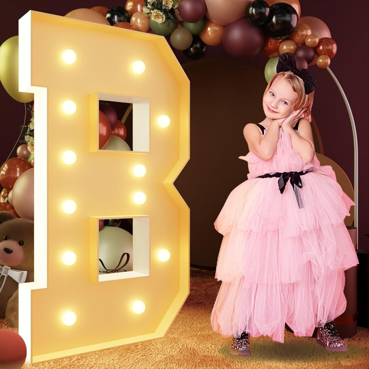 imprsv 4FT Marquee Letters Large Light Up Letters for Birthday Party Decor Wedding Decorations